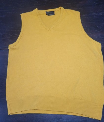 Sears Roebuck, Vintage 1970s Sears The Mens Store Sweater Vest Yellow USA Made XL Orlon