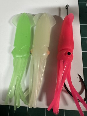 WINTER COD SQUID JIG 6/0, SET OF 3 Bodies INTERCHANGE COLOUR LURE