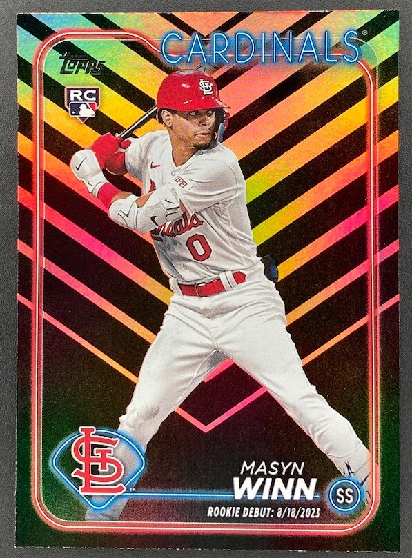 Masyn Winn 2024 Topps Update Series Orange and Black #US272 RC Cardinals THRILL