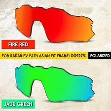 Fire Red & Green POLARIZED Lenses for Oakley Radar EV Path AF OO9275, 1.5MM