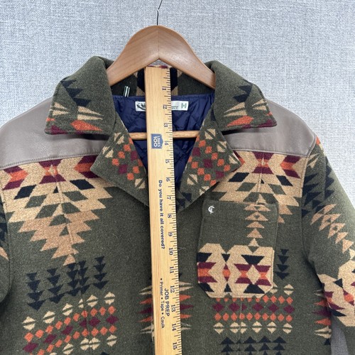 Criquet Jacket Medium Green Aztec Southwestern Quilted Lined Limited Edition - Picture 10 of 16