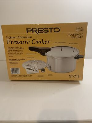 Presto 01282 8-Quart Aluminum Pressure Cooker New in Open Box - Main Image