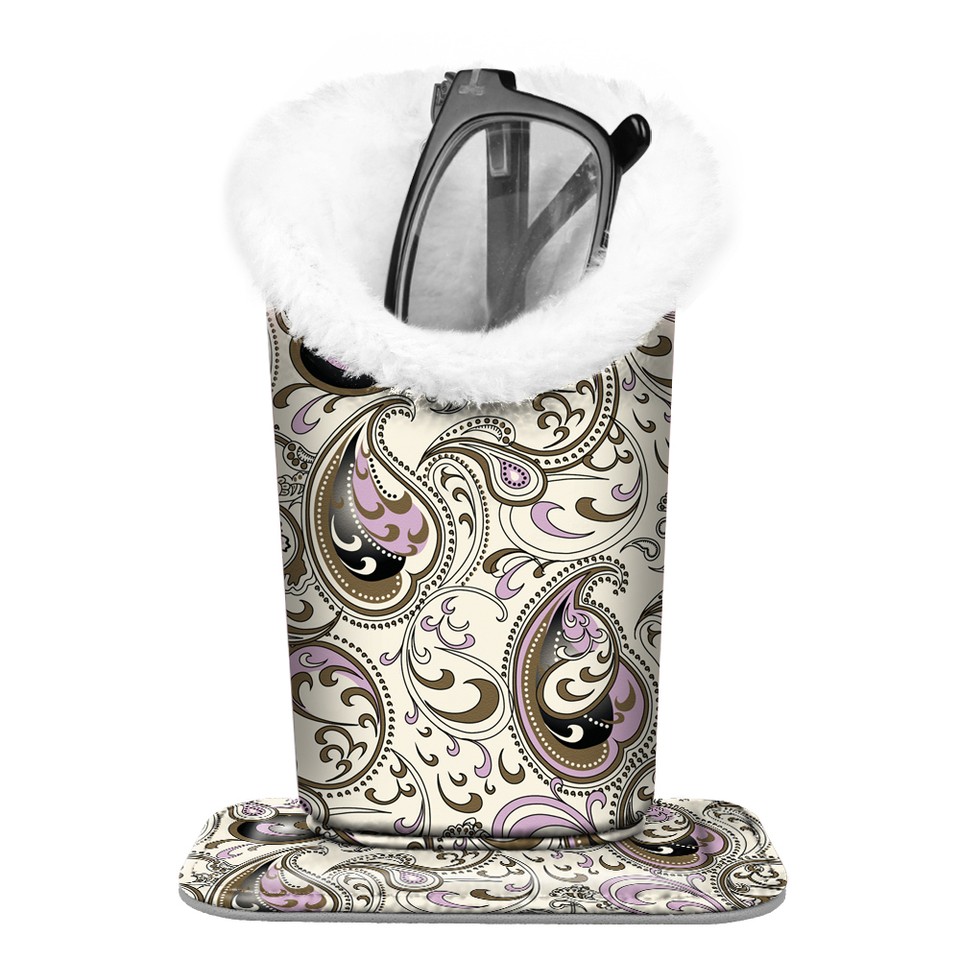 Porta Occhiali Doppio In Peluche Con Base Antiscivolo - Supporto Verticale Per Comodino E Scrivania - Colorato - 2