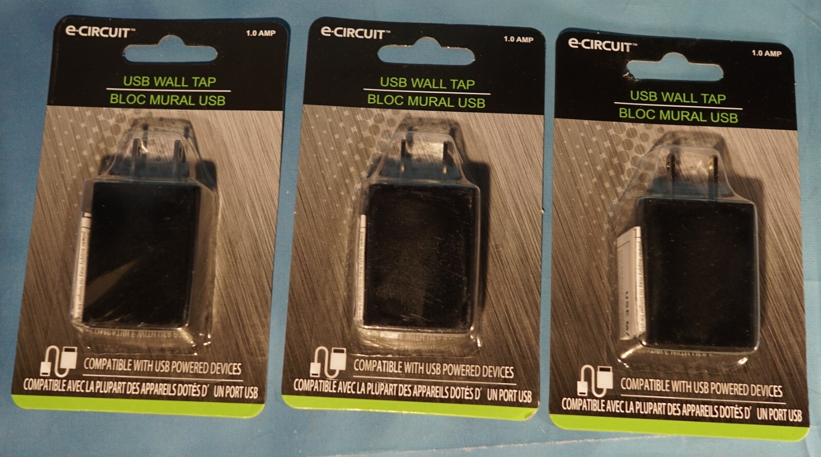 NEW THREE ECircuit 1.0 AMP USBA to AC Wall Plug Charger eBay