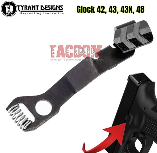 Tyrant Designs Extended Slide Stop Release for GL0CK 42 43 43X 48 Black ...