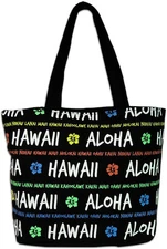 Hawaiian Hibiscus Hawaii Aloha Canvas Beach Tote Shop Bag Handbag Travel Small N