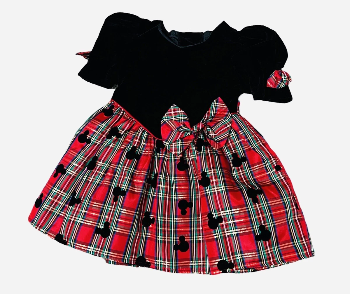 Velvet plaid cheap dress