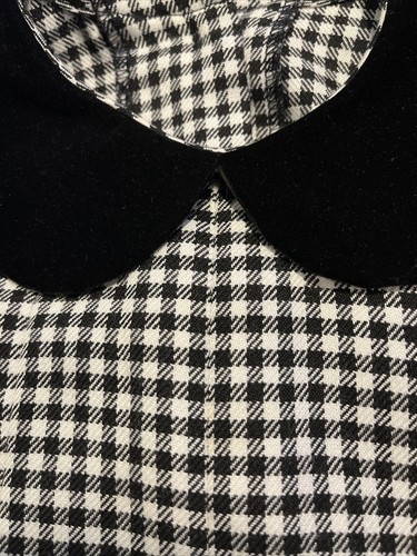 Bonnie Jean Dress Girls 4T Black & White Velvet Trim Back Tie Holiday Party Cute - Picture 6 of 10