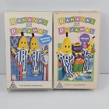 2 X Vintage Bananas in Pyjamas VHS Rare , Birthday Special & Hiccups 1992 , 1993