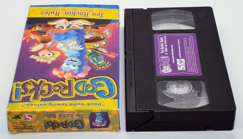 GOD ROCKS! TEN ROCKIN' RULES VHS Teaches Children The Ten Commandments Christian - Image 3 of 3