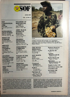 SOLDIER OF FORTUNE Magazine June 1987