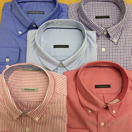 M\u0026S PURE COTTON OXFORD Button Down Mens 
