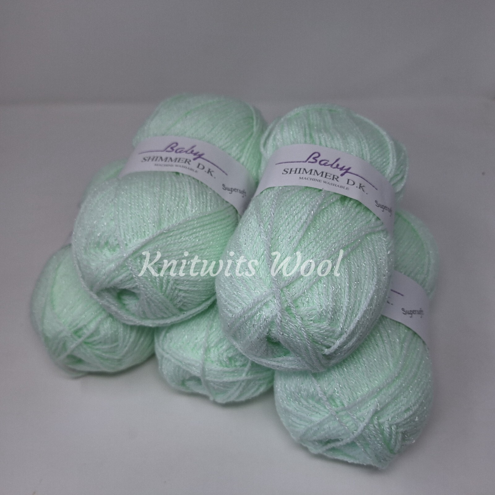 James C Brett Baby Shimmer DK Knitting Yarn, 500g - Green  *FREE POSTAGE*