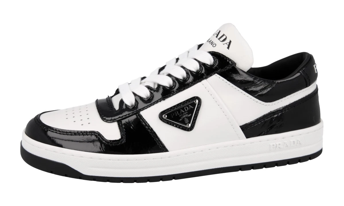 PRADA Leder Downtown Sneaker - 1E792M - Weiss - NEU