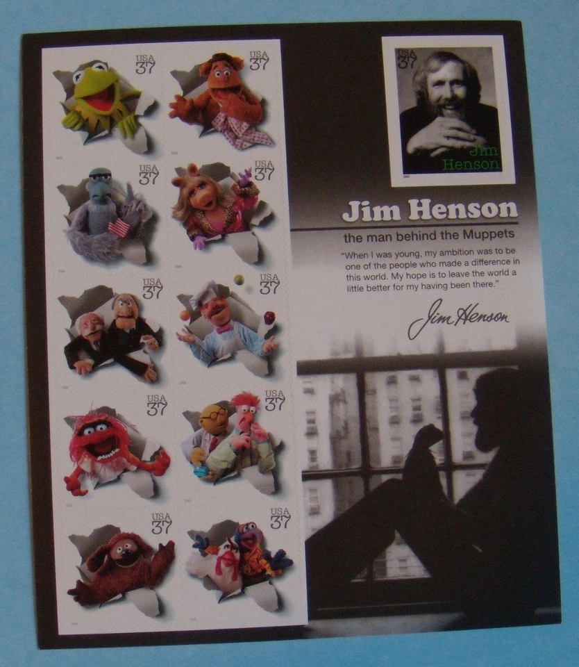 Three Panes x 11 = 33 of JIM HENSON & The Muppets 37¢ US Postage Stamps. Sc 3944 - Image 4 of 4