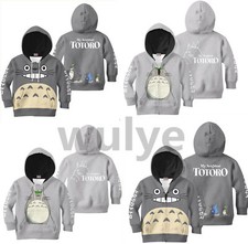 Kids Anime T*otoro Print Hoodie Cartoon Cosplay Sweatshirt Coat Pullover CostumE