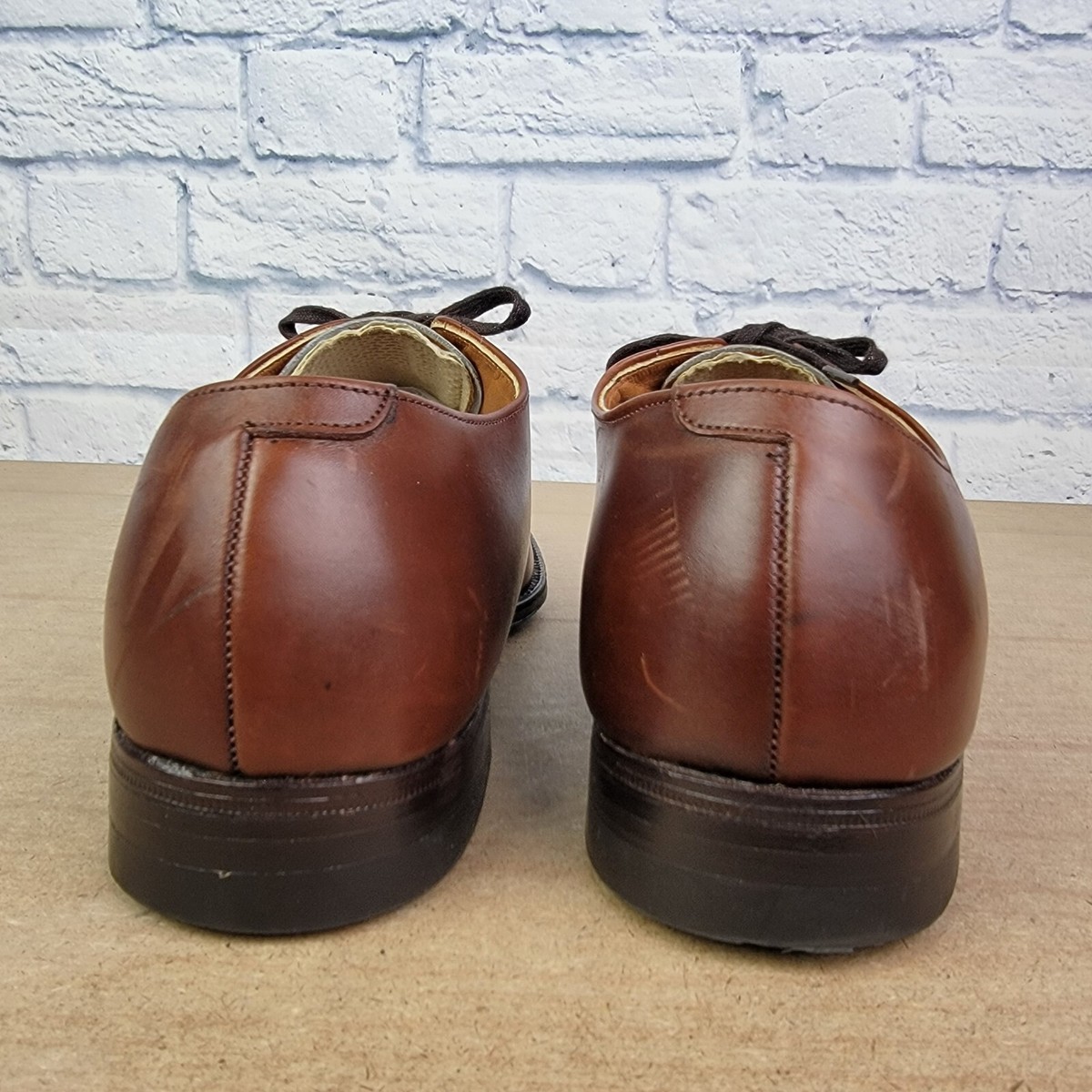 Alden Brown Leather Split Toe Mens 12 A/C Dress Shoes Derby 