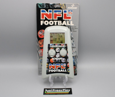 1989 Konami NFL Football Vintage Handheld LCD Game w/ Card Tested Works