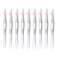12PCS/set Eyebrow Tweezers Stamp Tweezers Professional Eyebrow Tweezers