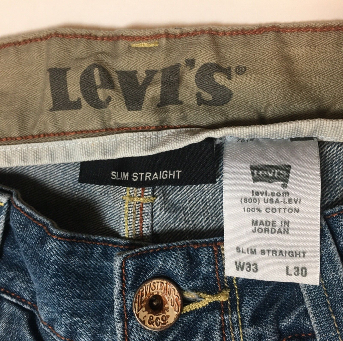 Vintage 542 Levis Blue Wash Jeans Slim Straight WPL423 Vintage 542 Levis Blue Wash Jeans Slim Straight WPL423