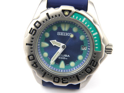 7-4115 SEIKO SCUBA 200m 7N35-6A80 腕時計 Gents Seiko 7N35-6A10 Scuba Air Divers Quartz Mini Megalodon Watch