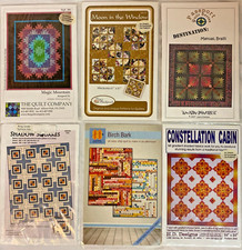 Lot Of 6 Quilt Patterns Multicolor Designs