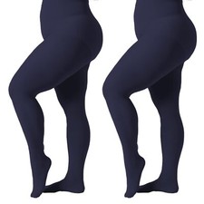 Plus Size Tights for Women 70D Queen Size TightsPack of 2Navy Blue  4X-Large