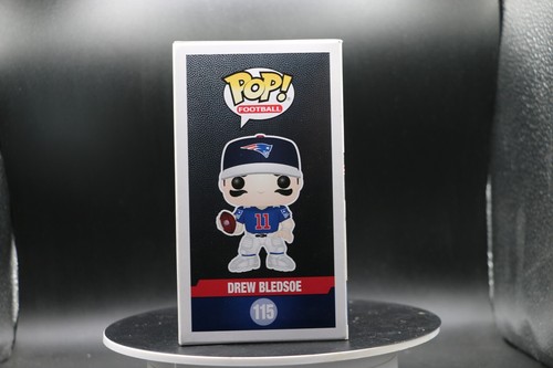 Funko Pop NFL #115 - Drew Bledsoe New England Patriots Blue Jersey - Picture 4 of 6
