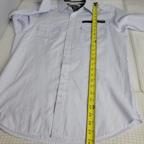 Sovereign Code Shirt Mens Medium Pale Blue On Guard Field Flap Pockets Roll Tab - Picture 7 of 8