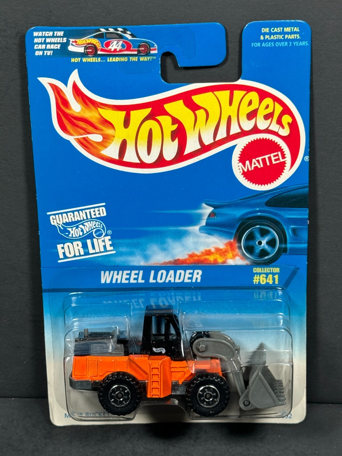 HOT WHEELS 1997 Wheel Loader, Orange, Main Line #641