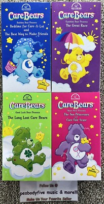 Lot Of 4 CARE BEARS  VHS Video Tapes 80 s 90s Children's Cartoons TESTED WORKING