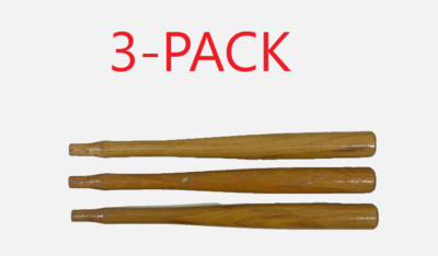 HAMMER HANDLE  9-1/2''  (3-PACK) HICKORY OVAL EYE 3/8'' X 1/4'