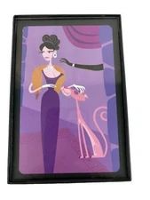 Shag Pink Panther Brunette Beauty Jewel Thief  4" x 6" MCM Framed Print