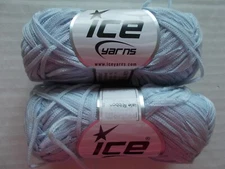 Ice Yarns Loopy Ribbon yarn, light grayish blue, lot of 2 (154 yds each)