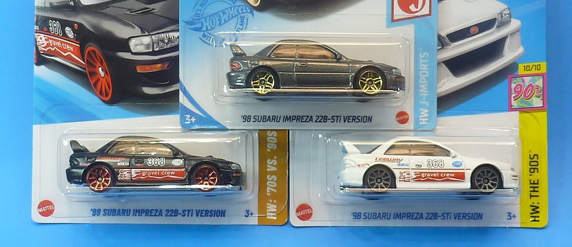 HOT WHEELS 3-98 SUBARU IMPREZA 22B STI-VERSION VARIATIONS J
