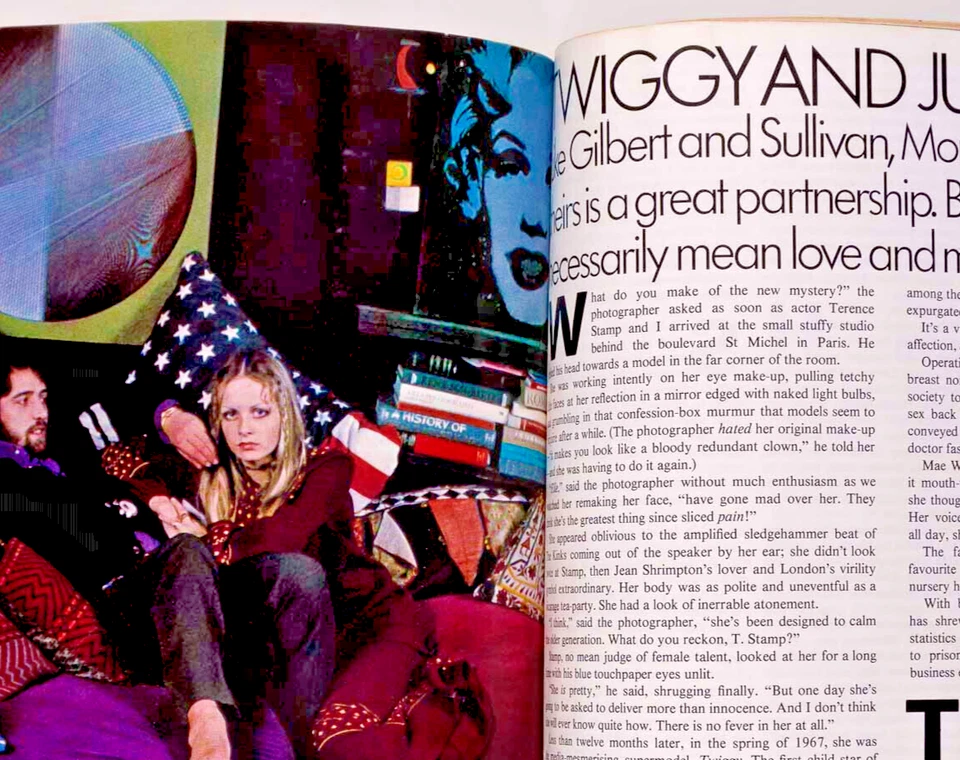 PAULENE STONE Laurence Harvey GRETA NORRIS Cosmopolitan magazine Jul 1972 Twiggy - Image 2 of 4