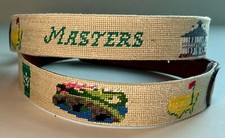 2025 Masters Smathers & Branson Stone Ivory Icon Golf Belt Needle Point Sz 38 🔥