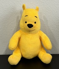 Disney Winnie The Pooh Plush Yellow Bear 12  Stuffed Animal Toy Authentic Disney