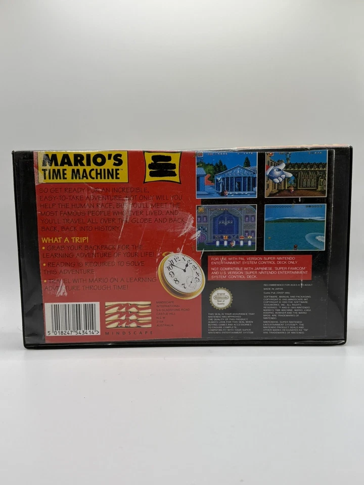 Mario’s Time Machine SNES Super Nintendo Entertainment System CASE ONLY - Image 2 of 4