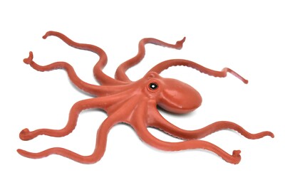 Octopus, Red, Realistic Very Nice Rubber Replica   5 1/2''   -   CWG88 B238