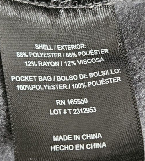 32 Degree Heat Fleece Full Zip Long Sleeve Mock Neck Jacket Size Medium