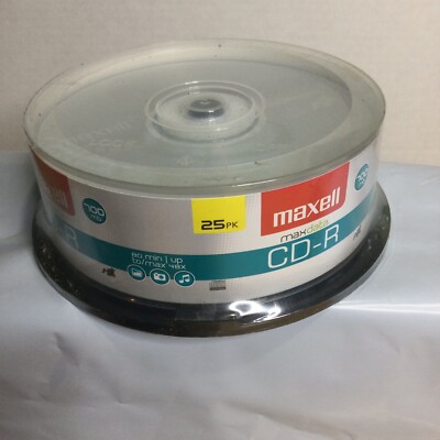Maxell 648445 CD-R 700 CD-R CD Recordable Discs 48X 700MB 80 Min Spindle 25 Pack