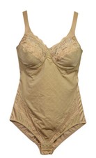 BODY contenitivo modellante senza ferretto Triumph Chic Control con ricamo beige