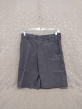 Boys Lands End Grey Dress Shorts Size 14 With Adjustable Waist