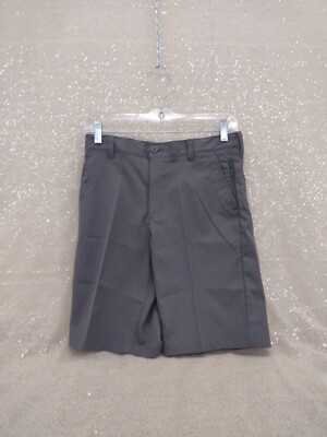 Boys Lands End Grey Dress Shorts Size 14 With Adjustable Waist | eBay