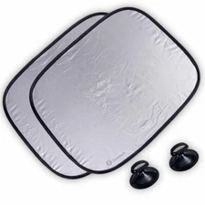 Zone Tech 2x Foldable Car Nylon Side Window Sun Shades Summer Ray Protection