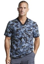 Dickies Dynamix Men Scrubs Top V-Neck, DK779, Size: 2XL, Tough Glowing