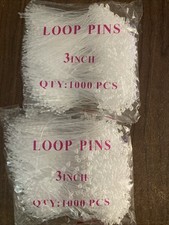 2000 Pcs 3 Inch Snap Lock Pin Security Loop Plastic Tag Fastener AMRAM 3LL