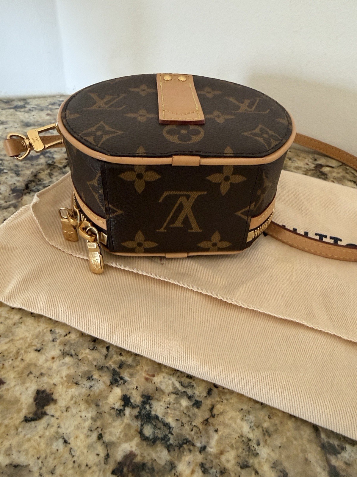 Louis Vuitton Brown and Tan Mini Boite Chapeau Shoulder Bag image 6