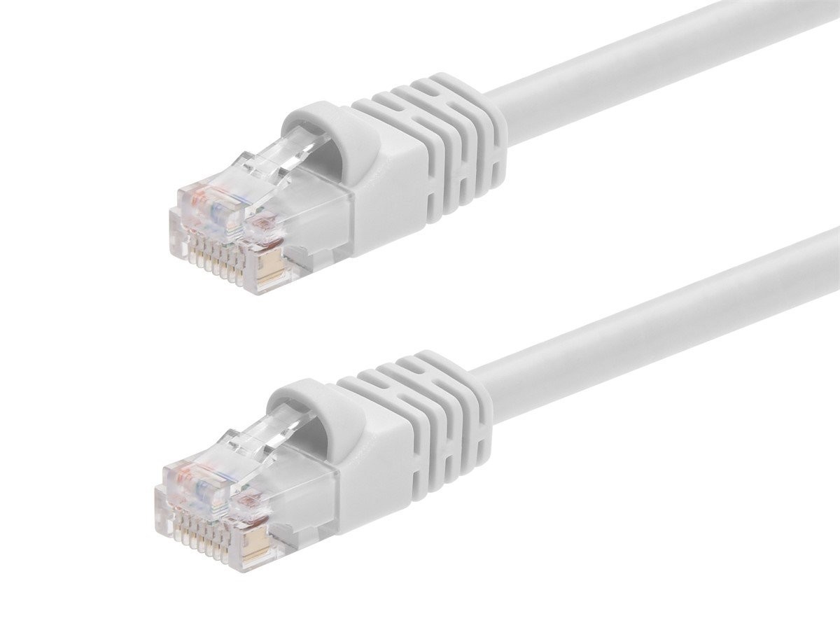 Cat6 Ethernet Patch Cable Network Internet RJ45 Stranded UTP 24AWG 100ft White